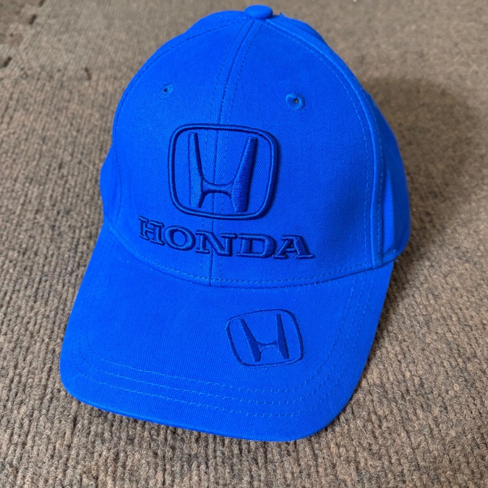 Honda Racing Speedgear Blue Embroidered Logo Hat Adjustable Baseball Cap Mens B+